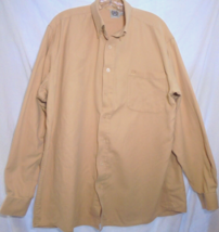 Vintage Cinch Shirt Mens Large Shirt Button Down Up Long Sleeve Tan Butterscotch - £9.85 GBP