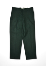 Vintage LL Bean Pants Mens 36x32 Wool Hunting Trousers Green Heavyweight - $72.42