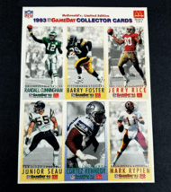 McDonalds Game Day Collector Cards 1993 Limited Edition NFL All Stars Uncut C-3 - £3.91 GBP