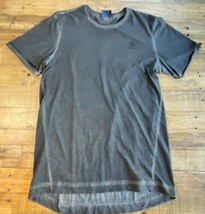 Men&#39;s Grey Adidas Casual Ribbed Tee Shirt, Large  - $11.88