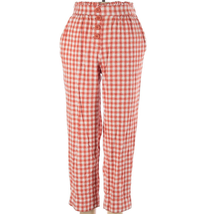 Ann Taylor LOFT High Rise Straight Petite Linen Blend Plaid Pants Size XSP - £19.55 GBP