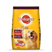 Pedigree Adult Dry Dog Food, Meat &amp; Rice Flavour, 1.2kg Pack - £32.45 GBP