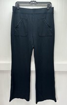 Anthropologie Maeve Ponte Wide Leg Pants Sz Large Black Stretch Knit Pul... - £39.95 GBP