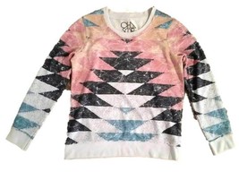 Chaser La Interior Fleece Print Sweatshirt Sweater Top ( S ) Free Shipping - £91.55 GBP