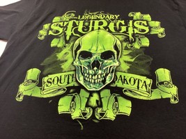 Legendary STURGIS South Dakota Motorcycle Skull Harley T-shirt Large - £15.53 GBP