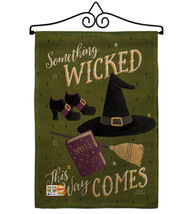 Something Wicked Burlap - Impressions Decorative Metal Wall Hanger Garden Flag S - £27.00 GBP