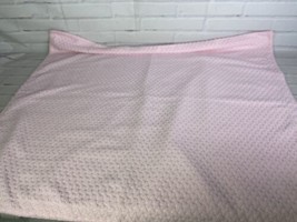 Bon Bebe Baby Blanket Solid Pink Knit Cross Weave Satin Back Security Lovey - $34.64