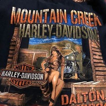 Harley Davidson Mountain Creek Ga Army Girl T-Shirt Med Double sided Made Mexico - £10.85 GBP