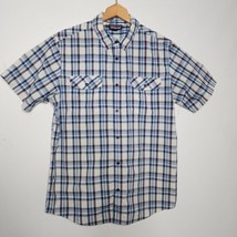 Patagonia Men&#39;s Button Up Shirt Blue Multi-Color Medium Nylon/Polyester Plaid - £14.70 GBP