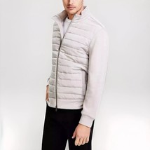 Alfani Men&#39;s Mixed-Media Quilted Full-Zip Bomber Jacket London Plane Gra... - $37.79