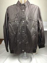 Vintage Obermeyer 70s Brown Nylon Wind Ski Shirt Jacket Mens Small - $74.23