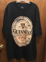 Guinness Extra Stout Black T-shirt XLT - $14.01