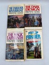 Philip Jose Farmer Lot 4- Sci Fi Books Riverworld Labyrinth Dark Design #2-4 - £12.16 GBP
