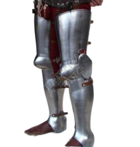 Medieval Knight Leg Protection Collectibles Armor Steel Plates Reproduction 18G - £222.73 GBP