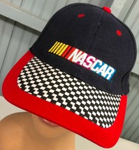 NASCAR Checkered Brim Adjustable Racing Baseball Hat Cap - $14.49