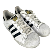 Adidas Superstar Leather 3-Stripe Shoes Mens 5.5 White Black Leather 789006 - £32.29 GBP