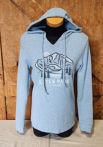 Estes Park Colorado Womens Size M Hoodie Sweatshirt Light Blue Textured - $25.00