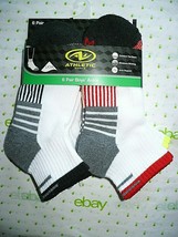 Athletic Works Boys Ankle Socks 7 Pair Size SMALL 4.5-8.5 NEW White Blac... - £10.45 GBP