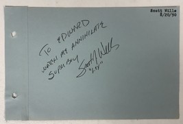 Scott Wills Autographed &quot;Lex Luthor&quot; Vintage 4x6 Signature Page - £15.79 GBP