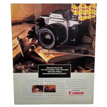 Canon Camera Vintage Print Ad 90s EOS Elan IIe Eye Controlled Focusing S... - $12.89