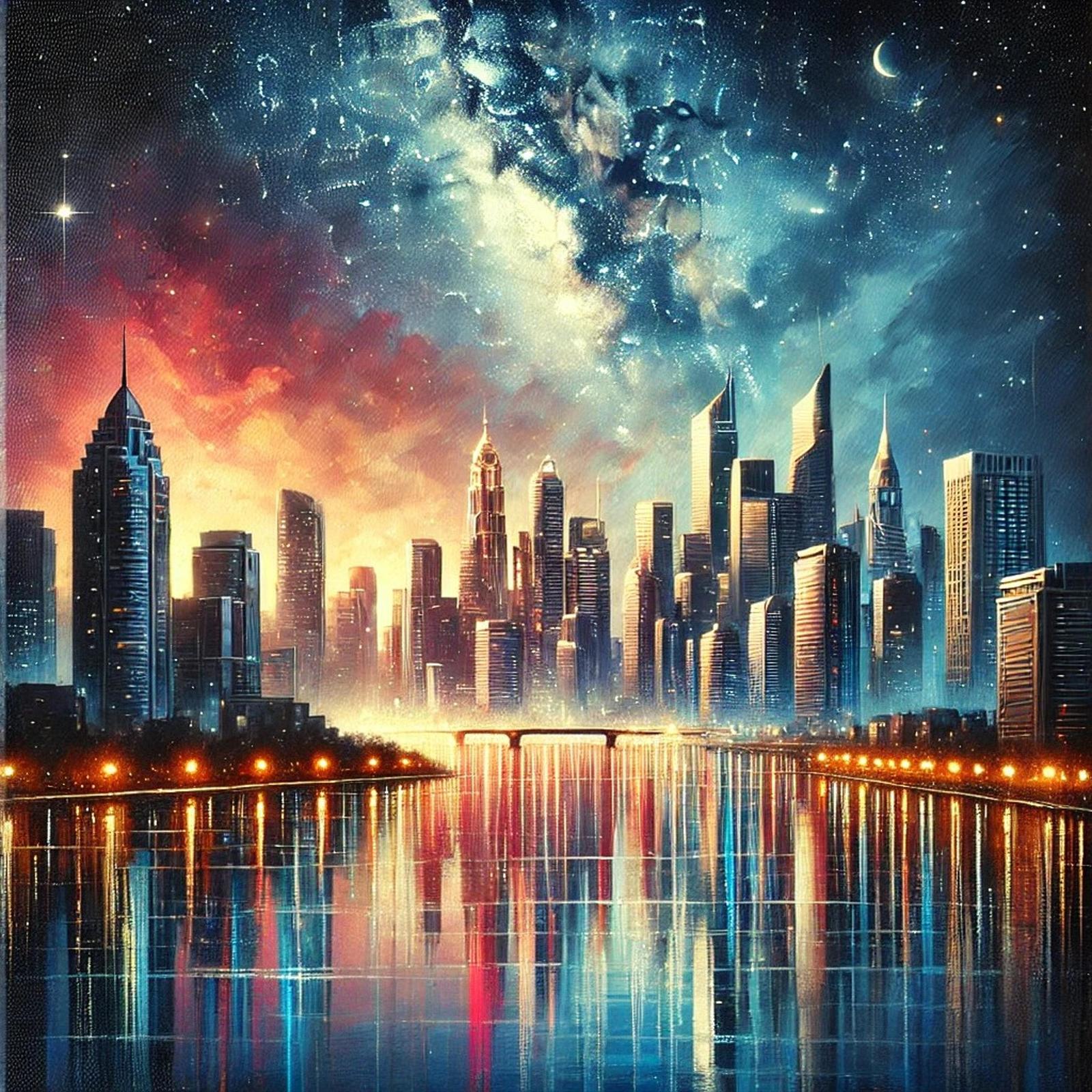 &quot;City of Dreams: Twilight Reflections&quot; (Jpg). - $100.00