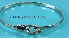 Tiffany &amp; Co. Hook Eye Love Knot Bangle Bracelet sterling 18K 10.0g 6.5&quot;... - £158.70 GBP