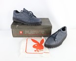 NOS Vintage 90s Playboy Mens Size 8.5 Spell Out Lace Up Leather Shoes Na... - $133.60