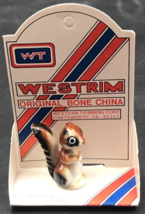 1980s Westrim Brown &amp; White Squirrel Original Bone China Figurine New NO... - $9.49