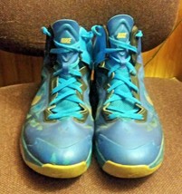 Nike Zoom Hyperchaos Mens Size 14 Blue Basketball Sneakers Mesh 536841-400 - $32.67