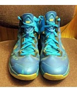 Nike Zoom Hyperchaos Mens Size 14 Blue Basketball Sneakers Mesh 536841-400 - £25.69 GBP