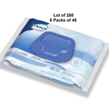 TENA Personal Cleansing Wipe Classic 7.9 x 12.5&quot; Aloe, Vitamin E Scented 288 Ct. - £33.22 GBP