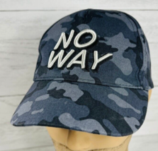 NO Way Camo Baseball Hat Cap 3D Embroidered Adjustable Gray Black Zark - £23.97 GBP