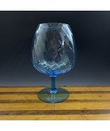 Vintage Blue Optic Hand-Blown Art Glass Bowl Brandy Snifter Vase Ice - $43.46 CAD