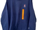 FILA Mens Long Sleeve Crew Neck Lightweight Sweatshirt, NAVY, XXL - $16.82