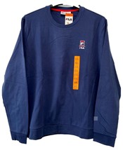 FILA Mens Long Sleeve Crew Neck Lightweight Sweatshirt, NAVY, XXL - £13.44 GBP