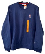 FILA Mens Long Sleeve Crew Neck Lightweight Sweatshirt, NAVY, XXL - £13.44 GBP