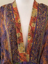 ESSAY Sharon Anthony Colorful Art To Wear Open Front 1 Button Tunic Blou... - $753.06 MXN