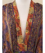 ESSAY Sharon Anthony Colorful Art To Wear Open Front 1 Button Tunic Blou... - $748.14 MXN