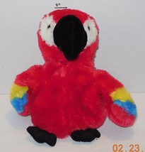 Vintage Red Colorful Parrot Hand Puppet Plush Rare HTF - $14.36