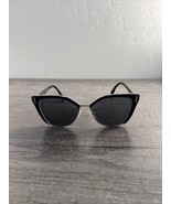 Prada Sunglasses SPR 56T 1AB-0A7 Black Silver Cat Eye FRAMES ONLY 57-16-140 - $77.00 CAD