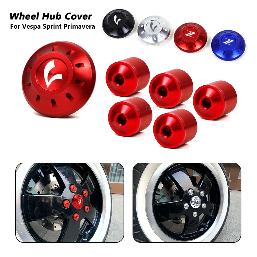 Wheel Hole Cover Cap Screws For Vespa GTS Sprint Primavera LX LXV 50 125... - £21.02 GBP+