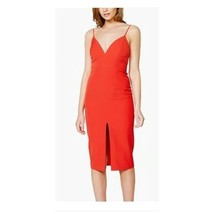 Bardot Womens S Fire Red Slit Front Midi Dress NWT BD34 - £46.49 GBP