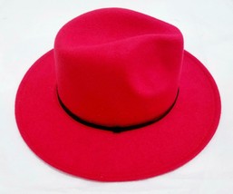 True Red Hat. Men women Wide Brim Fedoras Felt Hat - $26.09