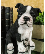 Realistic Miniature Boston Terrier Puppy Statue 6.25&quot;Tall Animal Dog Col... - €25,86 EUR