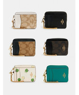 NWT Coach Zip Card Case In Signature/halloween/ creature/ floral/Robert/bow - $77.22+