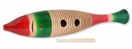 Wood Guiro From Mexico Music Large Fish Shaped For Folkloric Fiesta Danc... - $17.82