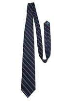 Haines &amp; Bonner of London Blue Plaid Silk Neck Tie Classic Business Tie - $16.20