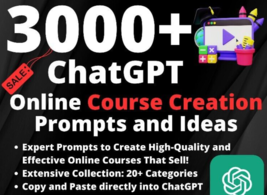  &quot;3000+ ChatGPT Prompts for Innovative Online Course Creation - Digital Guide&quot; - £3.78 GBP