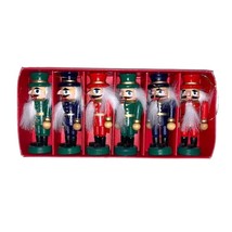 Christmas Holiday Mini Nordic Winter Collectible Nutcracker 6 Set Toy Soldier - £18.99 GBP