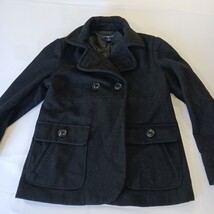 Gap RN#54023 Women's Black Wool Blend Buttons Coat Jacket Pockets Size Medium image 11